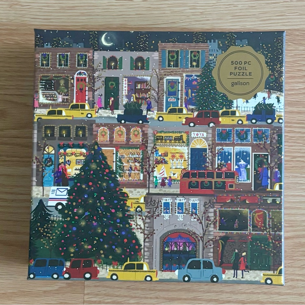 Galison 500 Piece Christmas Puzzle.